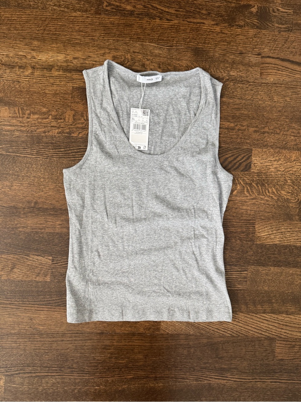 Mango Light Gray Scoop Neck Tank Top